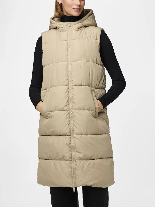 Easygoing Style Bee New Long Puffer Vest