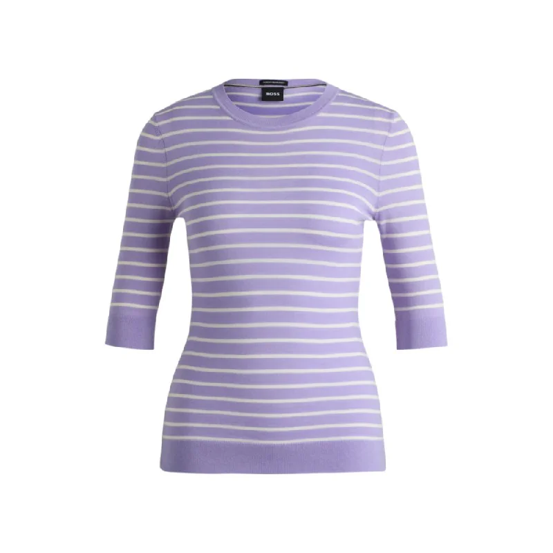 Breezy Comfort Merino-wool sweater with breton stripes