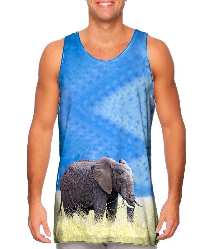 Layered Style Elephant In Tall Grass