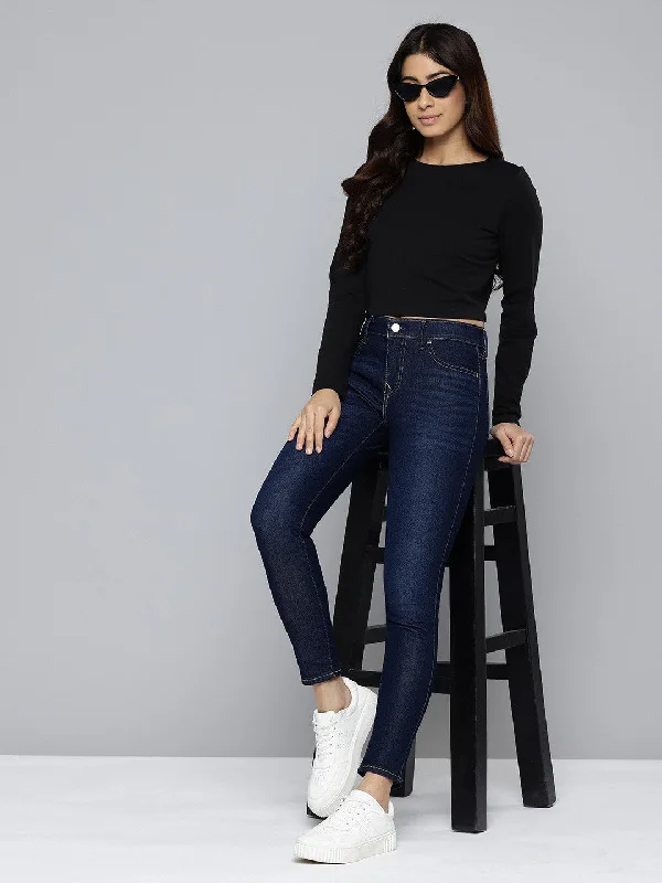 Cozy Footwear Women's Mid Rise 710 Super Skinny Fit Jeans