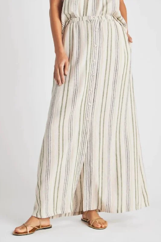 Relaxed Dresses Demi Maxi Skirt In Cypress Stripe