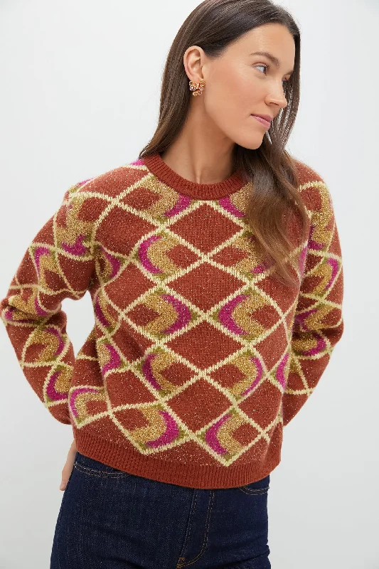 Relaxed Chic Brown Half-Light Crewneck