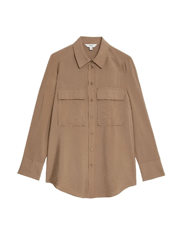 Soft Clothing Collared Utility Shirt