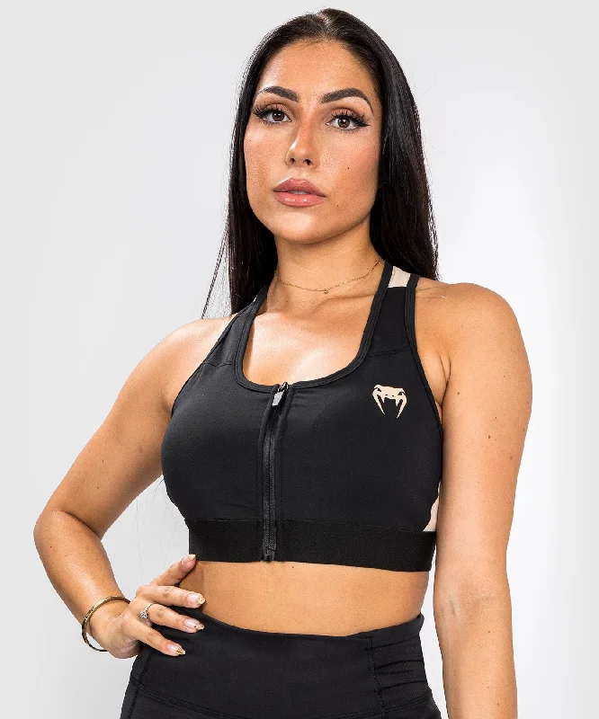 Layered Comfort Venum Moto Sport Bras - Black/Sand