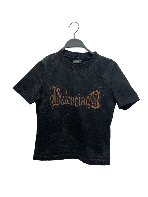 Comfortable Fashion BALENCIAGA/T-Shirt/XL/Cotton/BLK/Heavy Metal