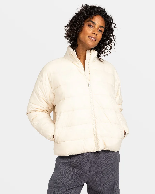 Comfortable Jeans Wind Bliss Padded Jacket - Parchment