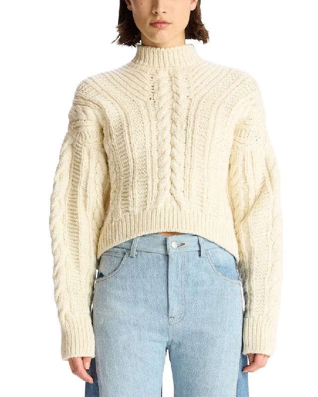 Minimal Comfort A.L.C. Shelby Mock Neck Wool Sweater