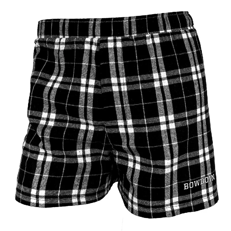 Luxe Comfort Black and White Flannel Boxers from Boxercraft