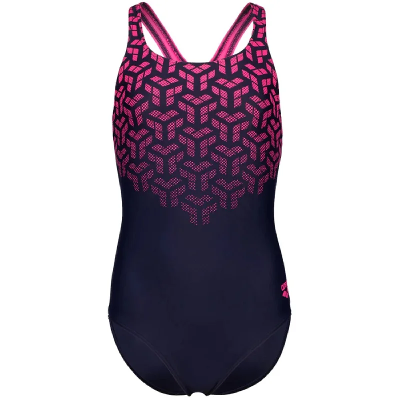 Soft Looks Arena Navy-Shocking Pink Kikko V Swimsuit Swim Pro Back