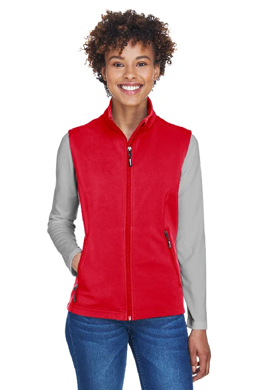 Stylish Ease Core 365 Womens Cruise Water Resistant Full Zip Fleece Vest - Classic Red