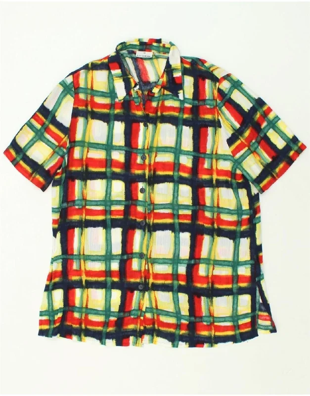 Easy Chic VINTAGE Womens Shirt Blouse EU 44 XL Multicoloured Check Viscose