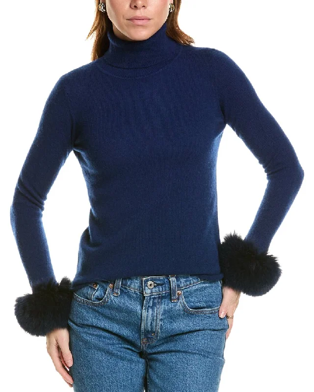 Stylish Jackets sofiacashmere Turtleneck Cashmere Sweater