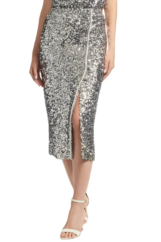 Warm Comfort Talisa Skirt In Silver