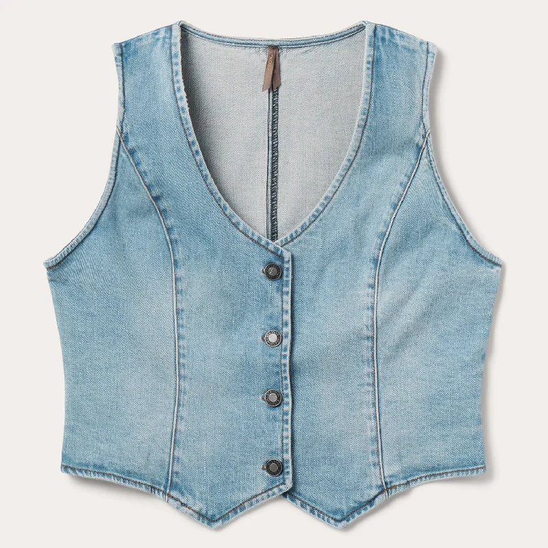 Cozy Chic Wear Light Rinse Denim Vest