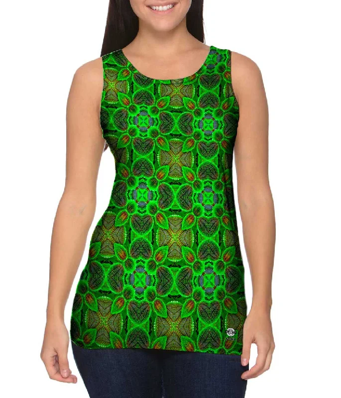 Relaxed Fit Wear Green Foliage Pattern