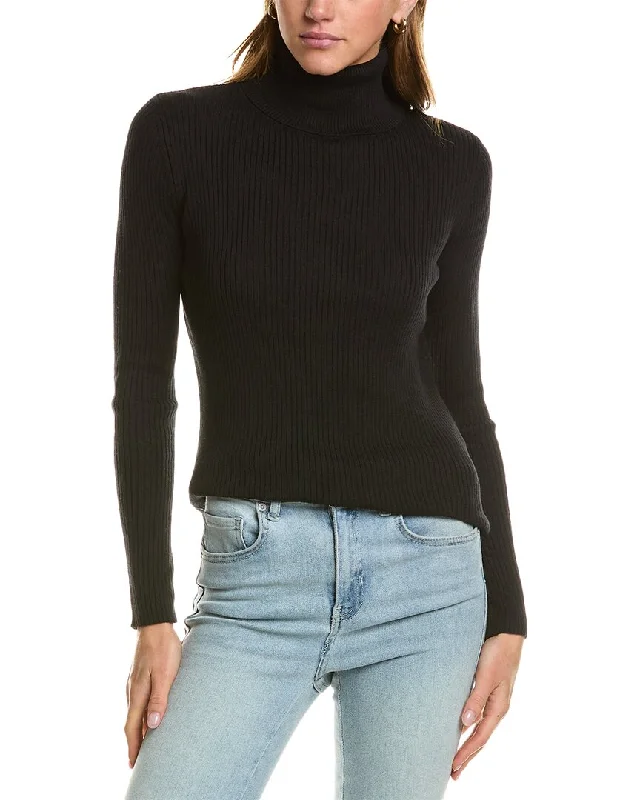 Simple Chic Hannah Rose Turtleneck Cashmere-Blend Sweater