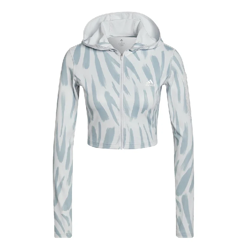 Modern Comfort adidas - Women's Run Icons All Over Print Hooded Long Sleeve T-Shirt (HE0354)