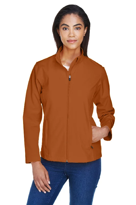 Stylish Wear Team 365 Womens Leader Windproof & Waterproof Full Zip Jacket - Burnt Orange