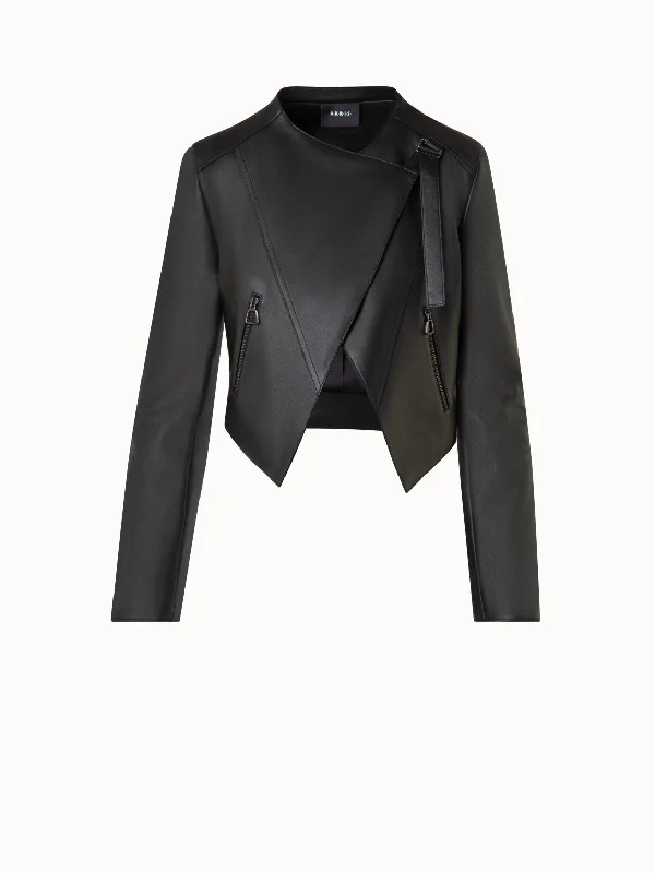 Everyday Style Asymmetrical Leather Biker Jacket