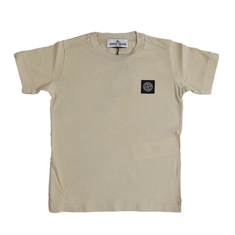 Layered Style Stone Island T-shirt Natural Beige