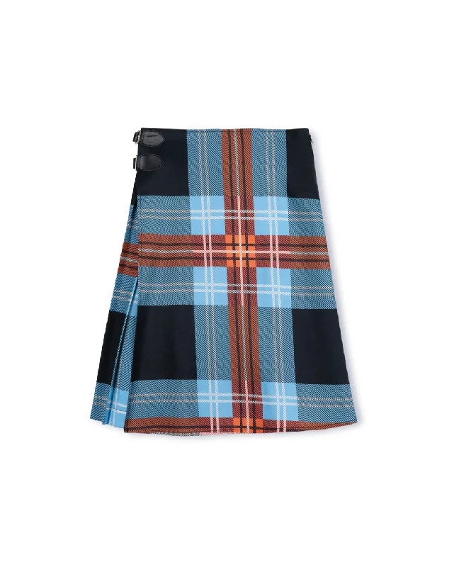 Easygoing Fashion Plaid Side Buckle Skirt