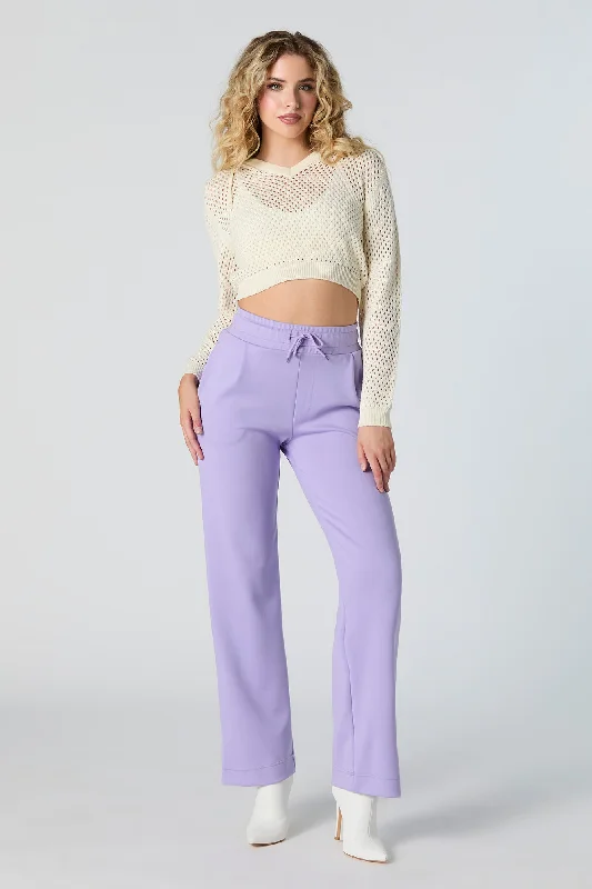 Timeless Style Soft Drawstring Wide Leg Pant