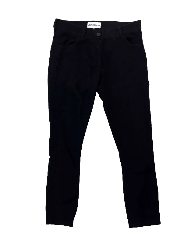 Relaxed Fit Wear Ann Demeulemeester  Size: 34 Rayon Blend Cotton Skinny Long Pants