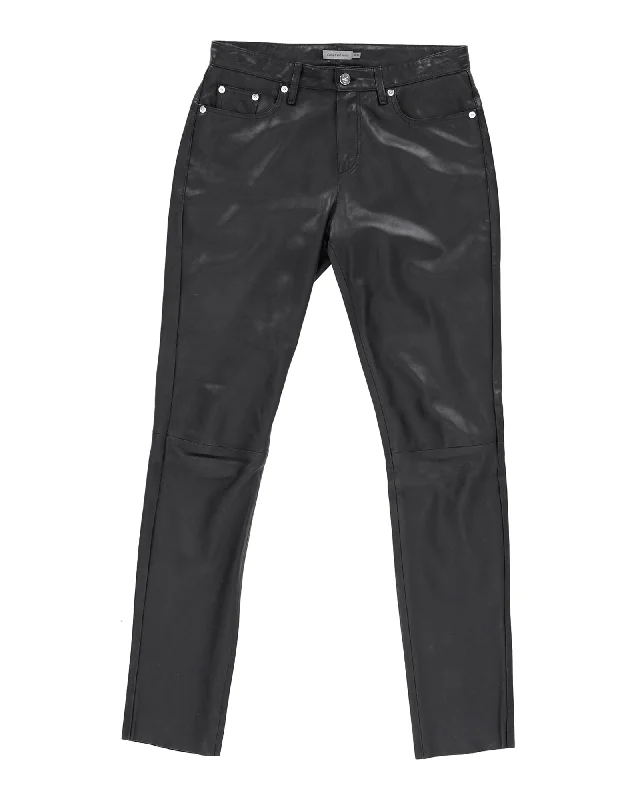 Light Comfort Calvin Klein Jeans in Black Lambskin Leather