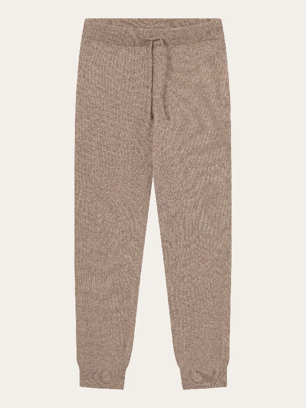 Luxe Comfort JADE hybrid knitted jog pants - Kelp melange