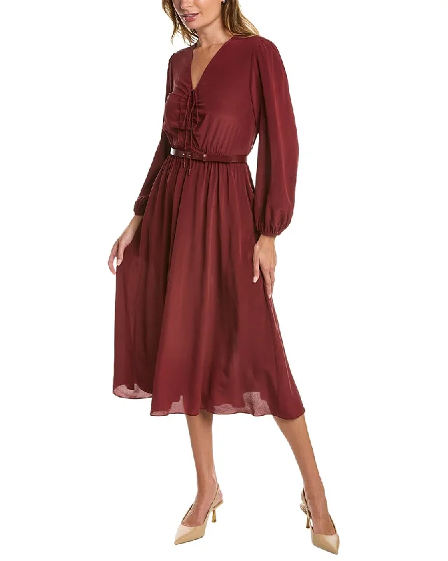 Soft Style Max Mara Studio Campo Silk Midi Dress