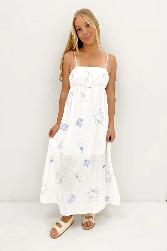 Casual Comfort Milos Maxi Dress White