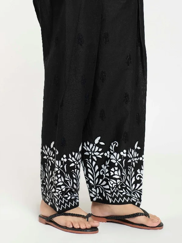 Easy-to-Wear Embroidered Cambric Shalwar