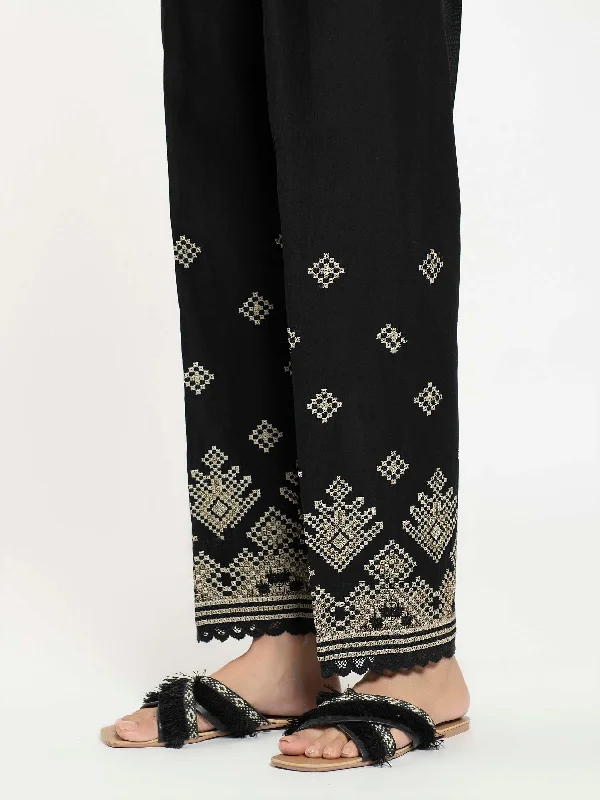 Chic Relaxation Embroidered Cambric Trouser