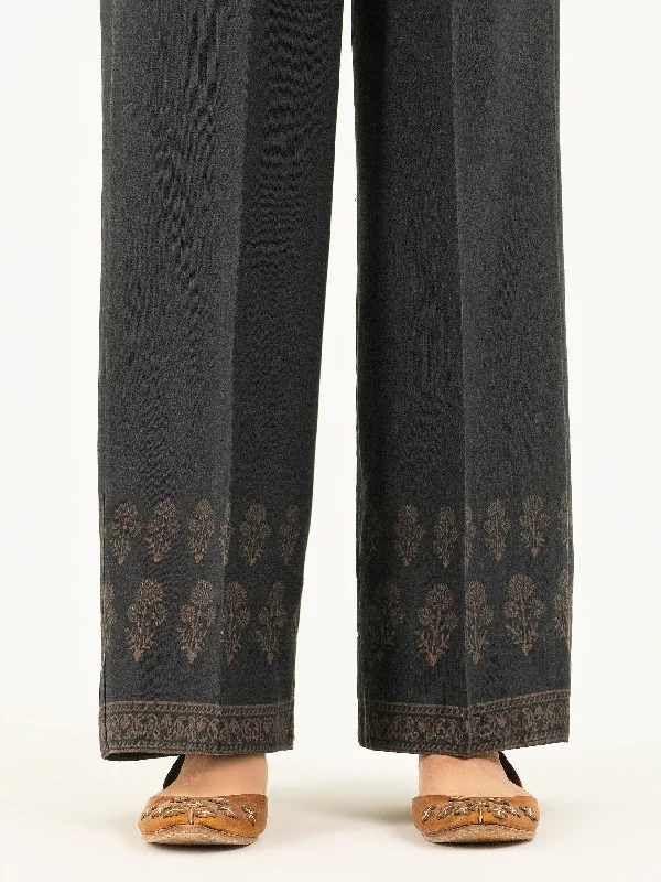 Relaxed Fashion Printed Khaddar Trousers