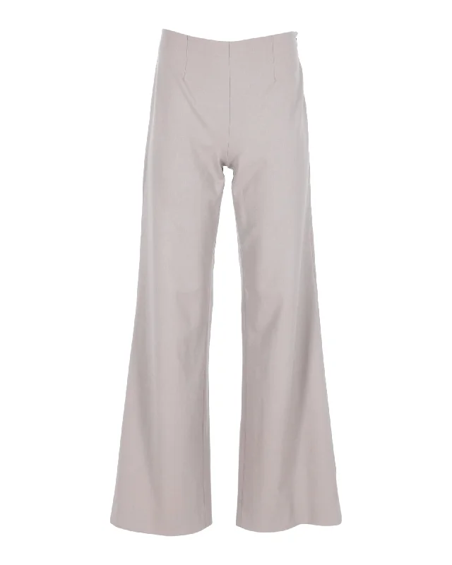 Elegant Wear Ralph Lauren Wide-Leg Pants in Beige Wool