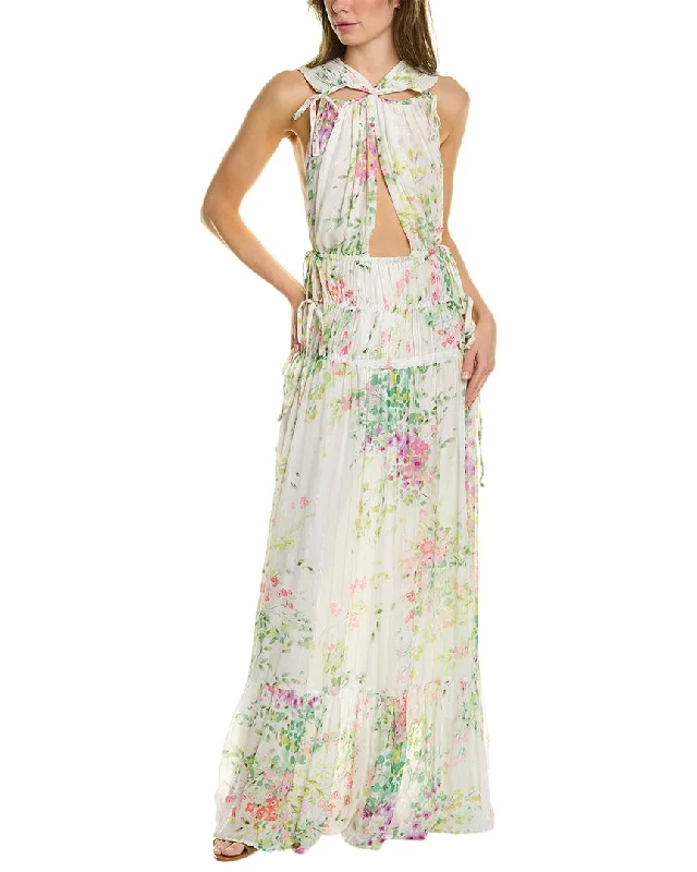 Summer Comfort Sabina Musayev Dolcevita Silk-Blend Maxi Dress