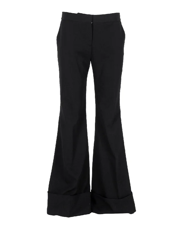 Everyday Style Stella McCartney Boot-Cut Trousers in Black Wool