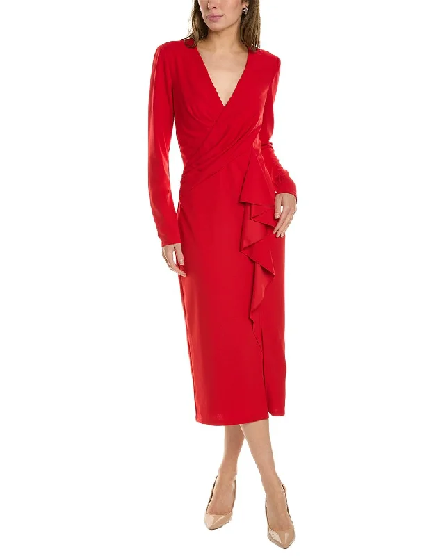 Effortless Outfits Tadashi Shoji Draped Midi Dress