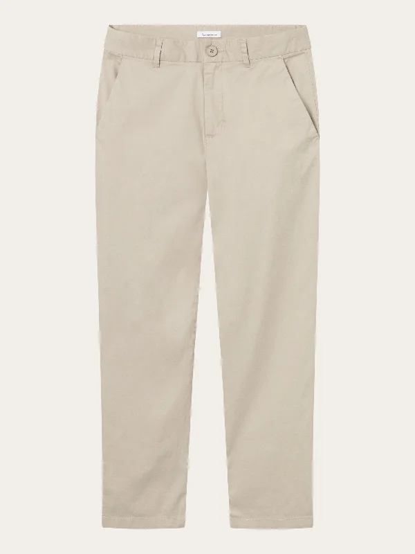 Cozy Look WILLOW regular cropped poplin chino - Light feather gray