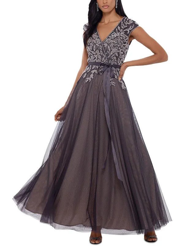 Cozy Fashion Womens Beaded Maxi Evening Dress