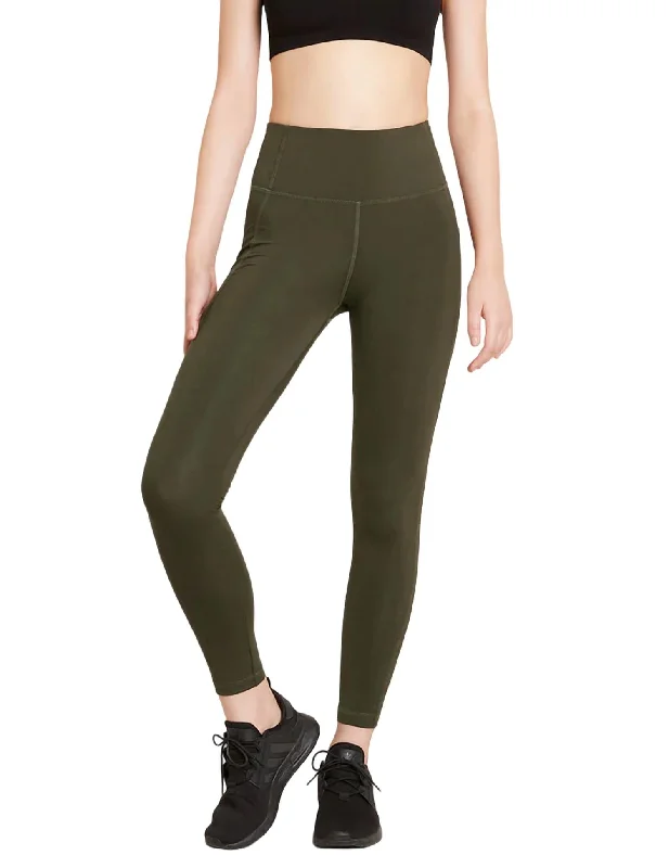 Weekend Comfort Active High Waist Full Legging With Pockets In Dark Olive