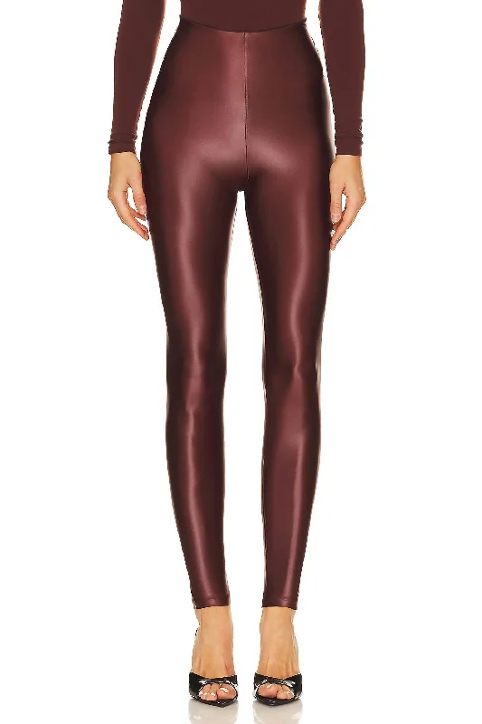 Trendy Looks Matte Metallic Legging In Copper