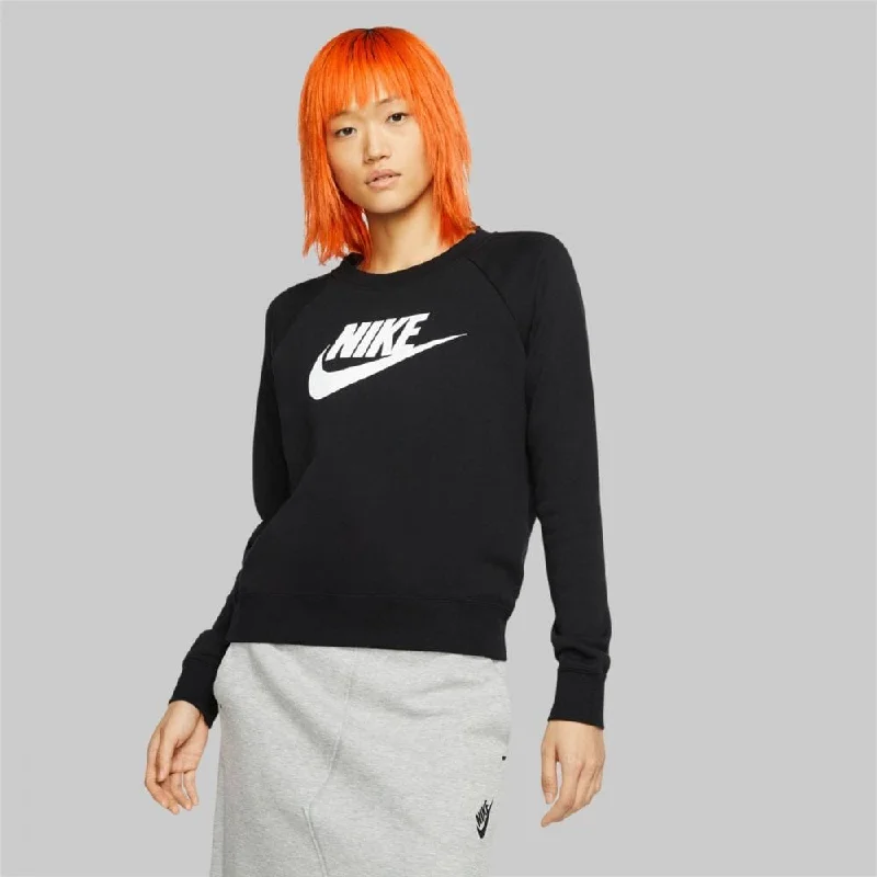 Effortless Wear Nike Essential Fleece Crew Sweatshirt Black/White  BV4112-010 Women's