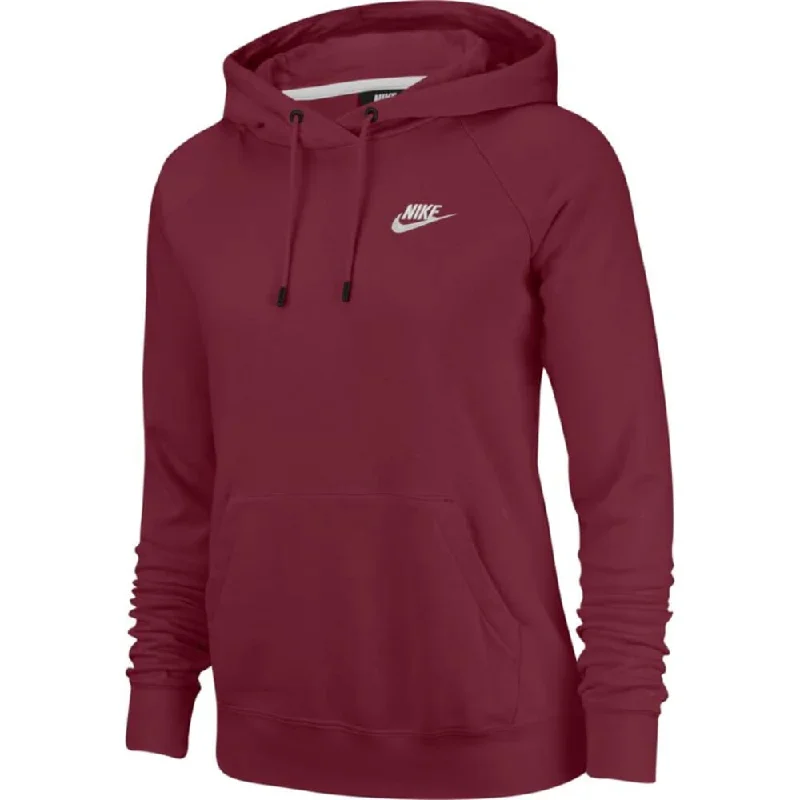 Comfortable Fashion Nike Sportswear Essential Fleece Pullover Hoodie Maroon  BV4124-638 Women's