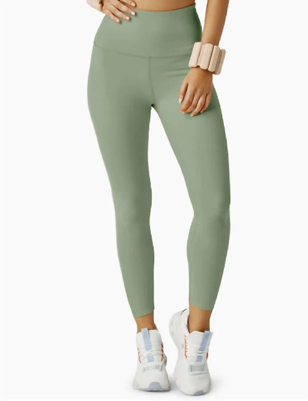 Warm Wear Spacedye Caught In The Midi High Waisted Legging In Minty Slate Heather